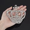 Crown Glass Rhinestone Patches DIY-WH0260-81A-3