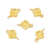 Brass Pave Cubic Zirconia Rhombus Connector Charms KK-P347-04G-02-1