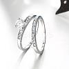 Exquisite Tin Alloy Czech Rhinestone Couple Rings For Women RJEW-BB10590-6B-3