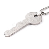 Non-Tarnish Key 201 Stainless Steel Pendant Necklace LS-NJEW-F320-01P-1