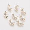 Brass Micro Pave Cubic Zirconia Links ZIRC-F081-15G-1