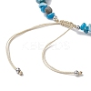 Natural Apatite Chip Nylon Braided Beaded Bracelet Making AJEW-JB01296-07-3