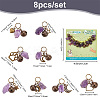 Natural Amethyst Pet Collar Charms HJEW-PH01731-2