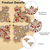 4Pcs 2 Colors Flower Alloy Rhinestones Appliques DIY-FH0006-98-4