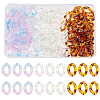 SUPERFINDINGS 150Pcs 3 Colors Transparent Acrylic Linking Rings OACR-FH0001-029-1