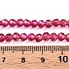 Baking Paint Transparent Glass Beads Strands DGLA-A035-T4mm-A03-5