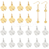 40Pcs 2 Colors Brass Charms KK-BC0014-04-1