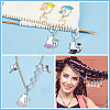 Alloy Enamel Pendant Locking Stitch Markers HJEW-AB00158-5