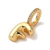 Brass Micro Pave Cubic Zirconia Pendants KK-K345-13F-G-2