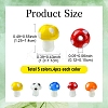 20Pcs 5 Colors Mushroom Handmade Lampwork Beads Strands LAMP-YW0001-23-2