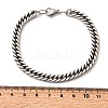 304 Stainless Steel Cuban Chain Bracelets for Men BJEW-B140-06C-5