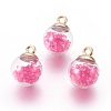 Transparent Glass Bottle Pendants LS-GLAA-L018-03-4