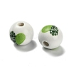 St. Patrick's Day Series Printed Schima Wood European Beads WOOD-V002-01E-2
