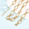 10MM 304 Stainless Steel Oval Link Chain Necklaces for Women X-NJEW-G194-04G-1