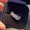 Rhodium Plated 925 Sterling Silver Finger Rings for Women FS-WGE36AE-03-1