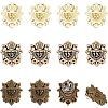 12Pcs 3 Colors Alloy Shield Crown Brooch Pin JEWB-CA0001-17-1