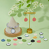 50Pcs 10 Colors Alloy Enamel Pendants ENAM-DC0001-85-5