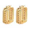 304 Stainless Steel Square Hoop Earrings EJEW-I320-27G-01-4