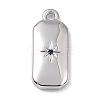 Brass Micro Pave Cubic Zirconia Charms ZIRC-I054-12P-05-1