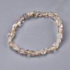 Natural Citrine Bead Stretch Bracelets BJEW-K213-66-2