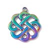 Ion Plating(IP) 201 Stainless Steel Pendants STAS-K242-07M-1