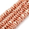 Matte Electroplated Synthetic Non-magnetic Hematite Beads Strands G-L606-F01-01C-1