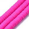 Flat Round Handmade Polymer Clay Beads CLAY-R067-10mm-31-1