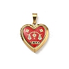 304 Stainless Steel Locket Pendants STAS-H255-02G-08-1