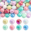 120Pcs 8 Colors Opaque Acrylic Beads MACR-PA0001-12-1