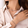 DIY Aluminium Paperclip Chains Bracelets/Necklaces Making Kit DIY-TA0012-91P-8