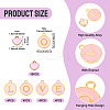 32Pcs 5 Styles Golden Plated Alloy Enamel Charms ENAM-TA0003-13A-3