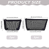 2Pcs 2 Styles Nylon Gauze Cosmetic Pouches with Zipper ABAG-LP0001--29A-2