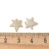 Brass Micro Pave Clear Cubic Zirconia Pendants KK-Q031-29G-3
