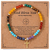 Natural Mixed Gemstone Round Beads Stretch Bracelets SF2277-3-1