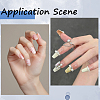10 Rolls PET Lace Flower Nail Foils Floral Transfer Paper STIC-WH20010-16A-6