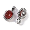 Natural Carnelian(Dyed & Heated) Oval Charms KK-P283-40P-2
