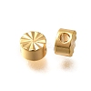 Brass Textured Beads KK-Z092-01A-G-2