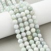 Natural Myanmar Jadeite Beads Strands G-M454-A01-8mm-1