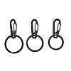 Iron Split Key Rings and Alloy Snap Key Clasps KEYC-PH0001-21-3