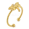 304 Stainless Steel Crystal Rhinestone Cuff Rings for Women LS-RJEW-G338-02G-4