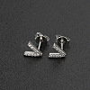 Brass Micro Pave Clear Cubic Zirconia Stud Earrings FS-WGC2F12-22-1