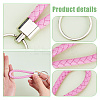 16Pcs 16 Style Imitation Leather Keychain KEYC-CP0001-22-6
