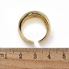 Brass Micro Pave Clear Cubic Zirconia Cuff Rings for Women RJEW-U041-21G-5
