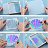 1 Set Marine Organism Theme Plastic Drawing Painting Stencils Templates DIY-FH0003-42-3