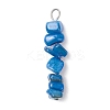 10Pcs 10 Colors Dyed Natural Freshwater Shell Nuggets Beaded Pendants PALLOY-JF04517-02-2