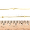 1.2MM Brass Ball Round Snake Chain Necklaces for Women Men NJEW-F350-03G-5