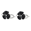 Brass Micro Pave Clear Cubic Zirconia Fold Over Clasps KK-U043-08P-01-1