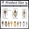 54Pcs 9 Styles Tibetan Style Alloy Pendants FIND-FG0002-88-2
