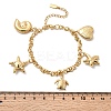 304 Stainless Steel Charm Bracelets BJEW-P368-07A-G-5