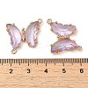 Brass Pave Faceted Glass Connector Charms FIND-Z020-04L-3